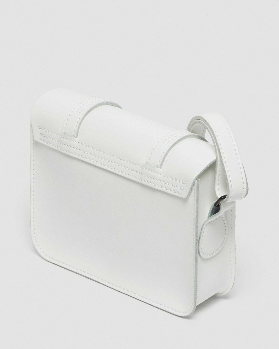 Accessorio Dr. Martens Borse Di Pelle | Borsa A Tracolla Liscia Kiev In Pelle Da 7 Pollici Bianco: Liscio