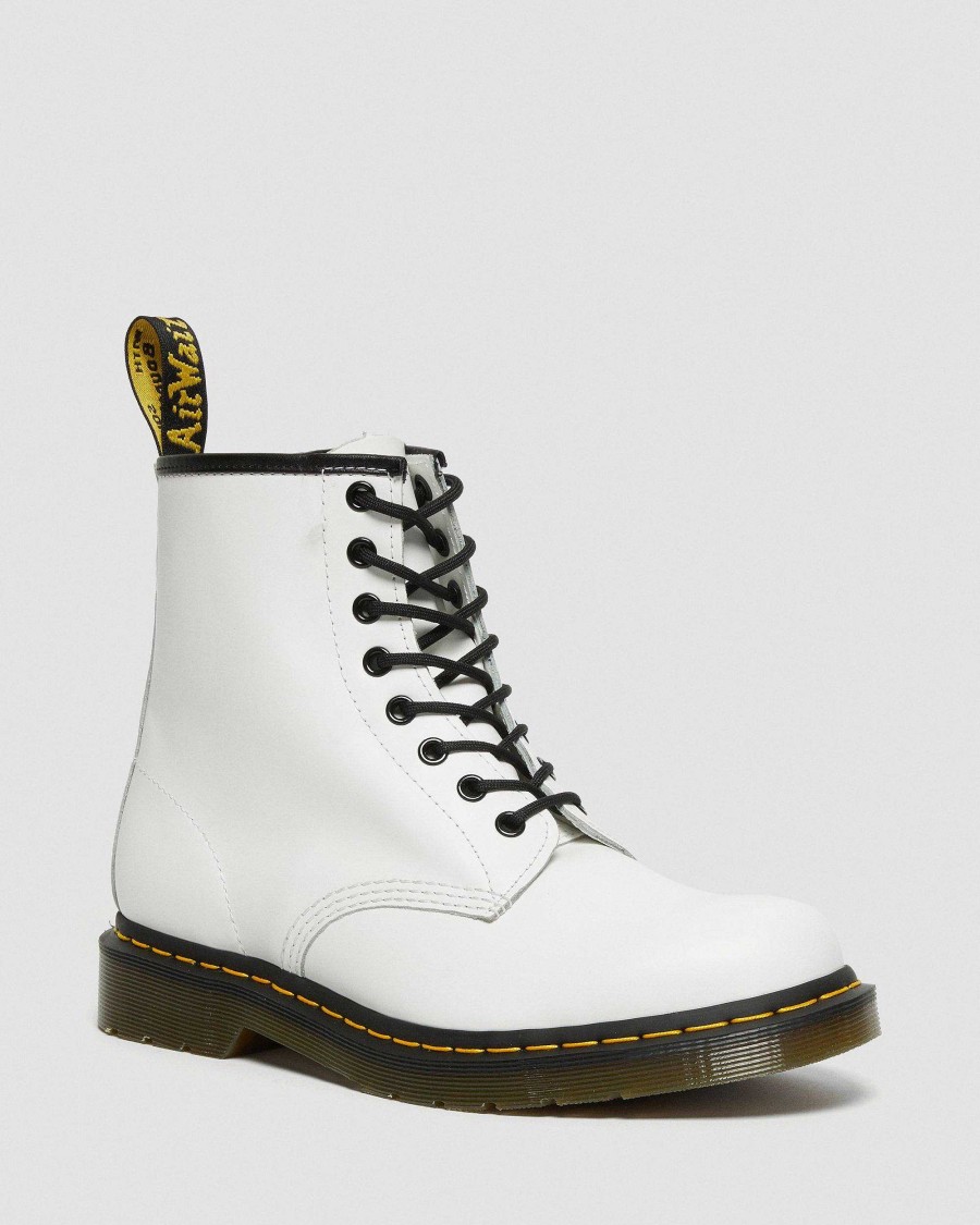 La Mia Genealogia Dr. Martens Tenie | Stringate In Pelle Liscia 1460 -Maiharit Bianco: Liscio