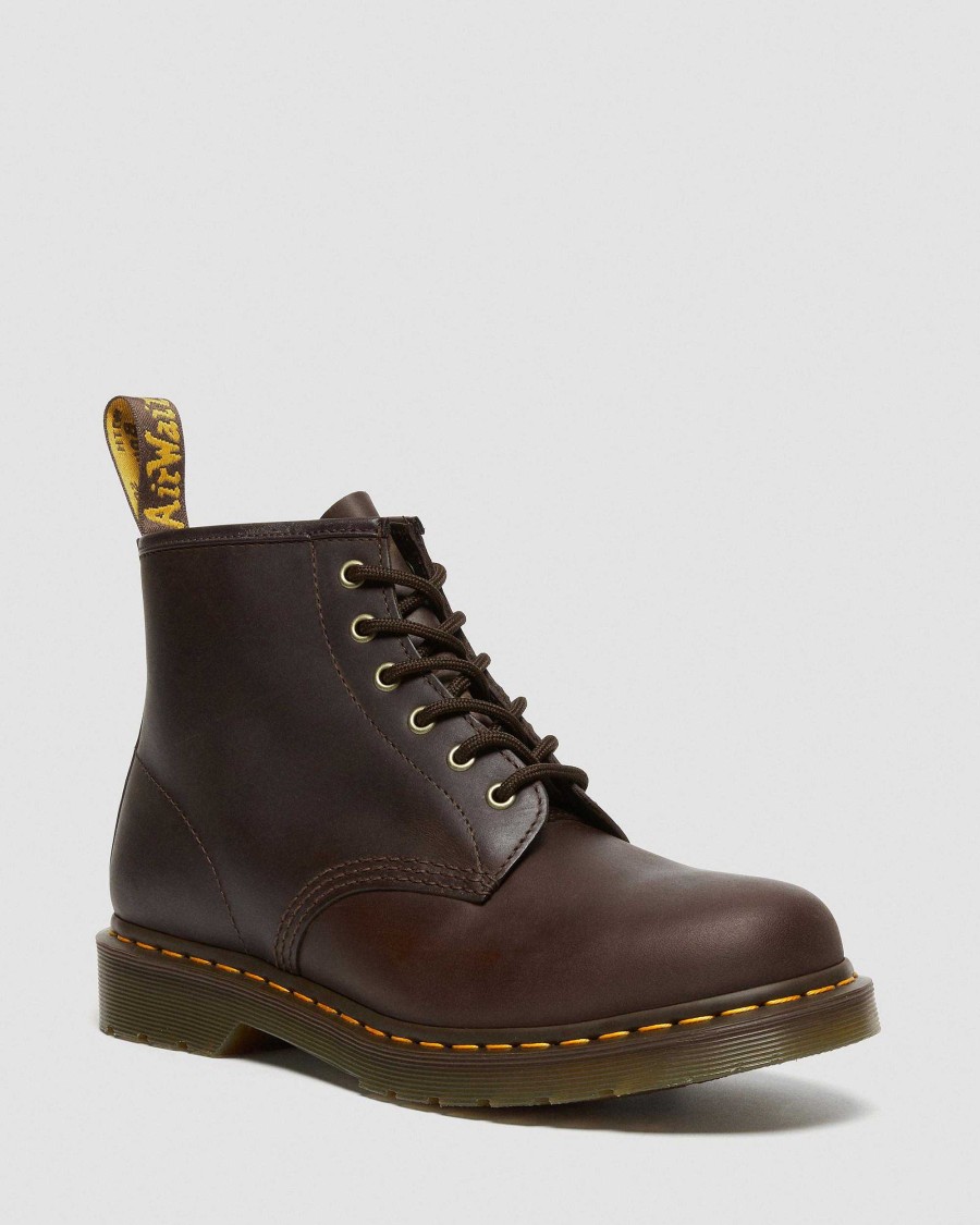 La Mia Genealogia Dr. Martens Tenie | 01 Crazy Horse Stivaletti In Pelle Marrone Scuro — Crazy Horse+Pu