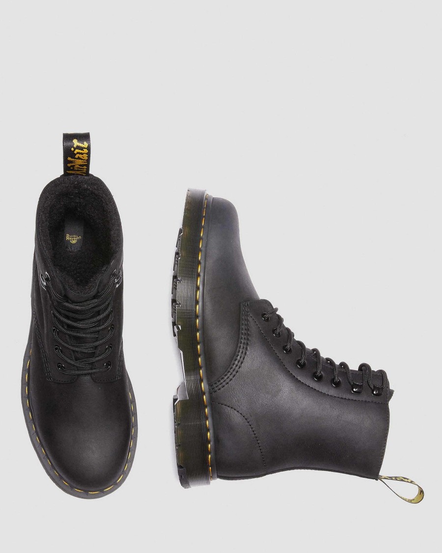 La Mia Genealogia Dr. Martens Tenie | 1460 Pascal Pelle Foderata In Pile -Maiharit Nero: Fuorilegge