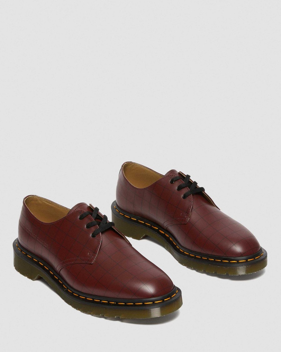 La Mia Genealogia Dr. Martens Scarpe Stringate | 1461 Sotto Copertura Liscio -Nahkakengat Rosso Ciliegia: Liscio