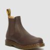 La Mia Genealogia Dr. Martens Maihar Marroni | 2976 Punto Giallo Crazy Horse Chelsea -Stivali Marrone Scuro — Crazy Horse+Pu