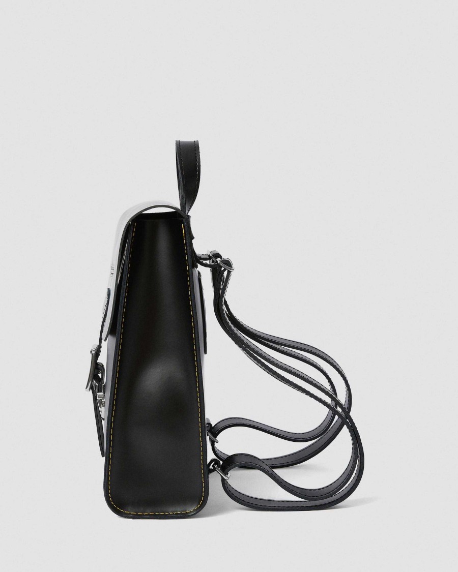 Accessorio Dr. Martens Borse Di Pelle | Mini Zaino Kiev In Pelle Liscia Nero — Liscio+Kiev