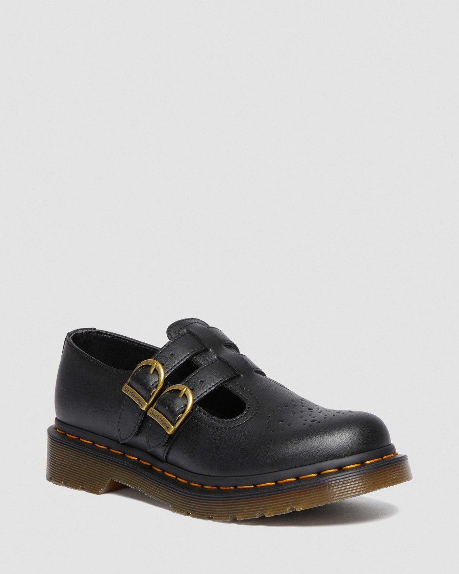 Le Signore Dr. Martens Scarpe Vegane | 8065 Felix Vegan Mary Jane -Kengat Musta: Felix Rub Off