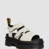 Le Signore Dr. Martens Sandalo Con Plateau | Sandali Ricki Con Plateau A 3 Cinturini In Pelle Nappa Lux Grigio Ciottolo — Nappa Lux