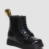 Bambini Dr. Martens Maihar Per Bambini | Stringate In Pelle Arcobaleno Per Bambini 1460 -Maiharit Nero: Brevetto Arcobaleno